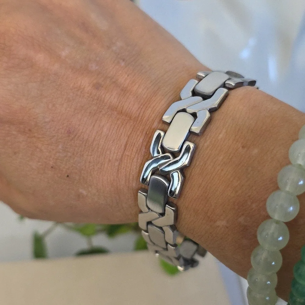 Men's Silver Stainless Steel Watchband Bracelet